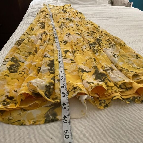 Simply Vera Women's Spring Sleeveless Maxi Dress Yellow Floral Print Size L - Picture 10 of 10